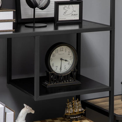 HOMCOM Industrial Accent Display Rack 7 Tier Bookcase, Display Rack for Living Room, Office, Bedroom, Black Additional View 8