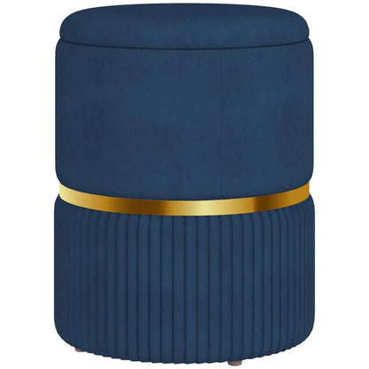 HOMCOM Velvet-Feel Storage Ottoman Additional View 12