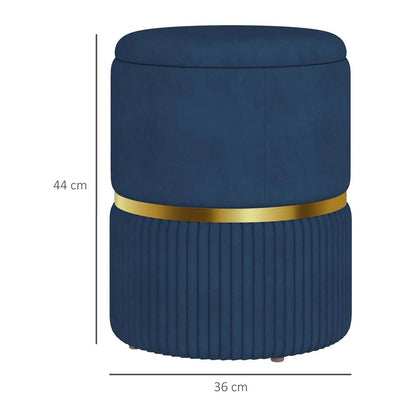 HOMCOM Velvet-Feel Storage Ottoman Additional View 14