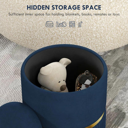 HOMCOM Velvet-Feel Storage Ottoman Additional View 15