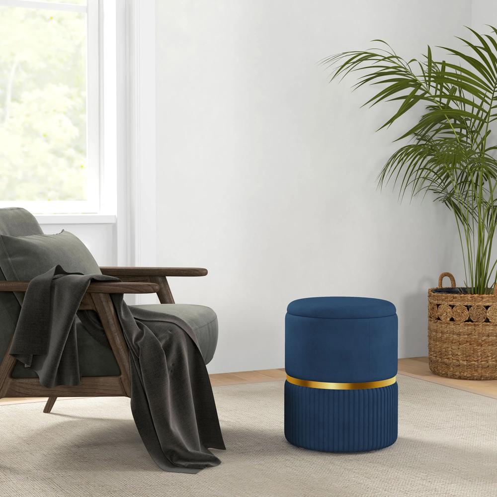 HOMCOM Velvet-Feel Storage Ottoman Additional View 21