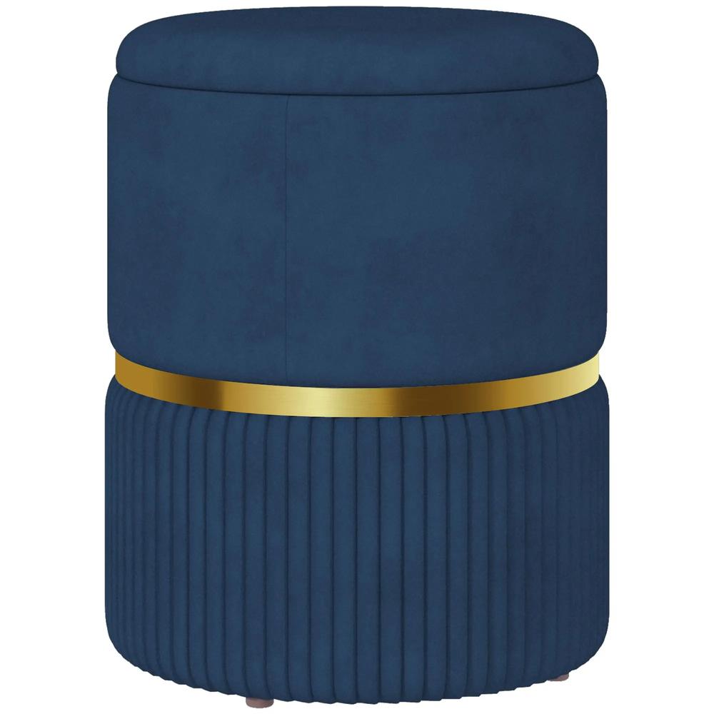 HOMCOM Velvet-Feel Storage Ottoman Additional View 22