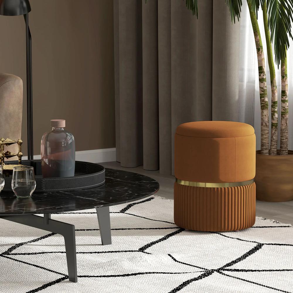 HOMCOM Velvet-Feel Storage Ottoman Additional View 29