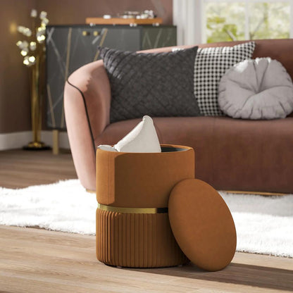 HOMCOM Velvet-Feel Storage Ottoman Additional View 32