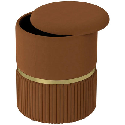 HOMCOM Velvet-Feel Storage Ottoman Additional View 33