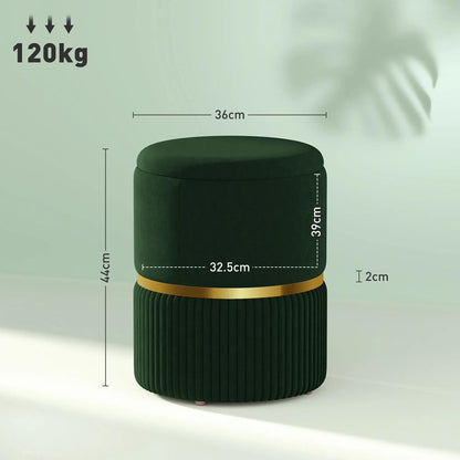 HOMCOM Velvet-Feel Storage Ottoman Additional View 36