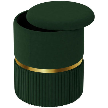 HOMCOM Velvet-Feel Storage Ottoman Additional View 44