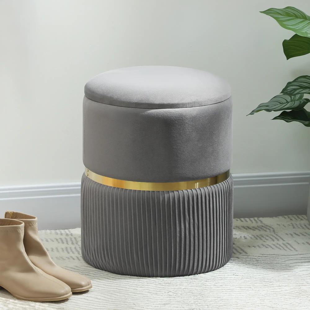 HOMCOM Velvet-Feel Storage Ottoman Additional View 46