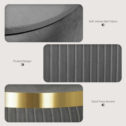 HOMCOM Velvet-Feel Storage Ottoman Additional View 49