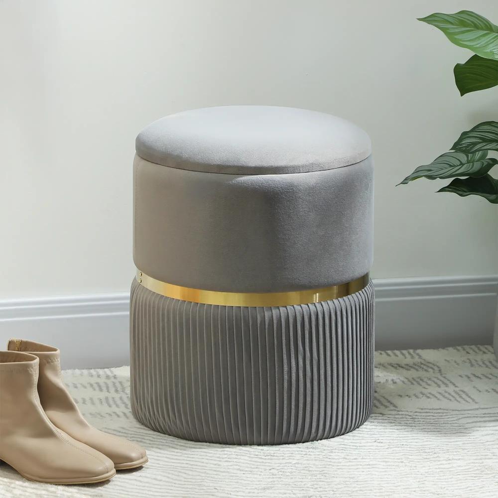 HOMCOM Velvet-Feel Storage Ottoman Additional View 57