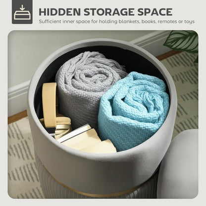 HOMCOM Velvet-Feel Storage Ottoman Additional View 59