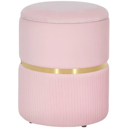 HOMCOM Velvet-Feel Storage Ottoman Additional View 67