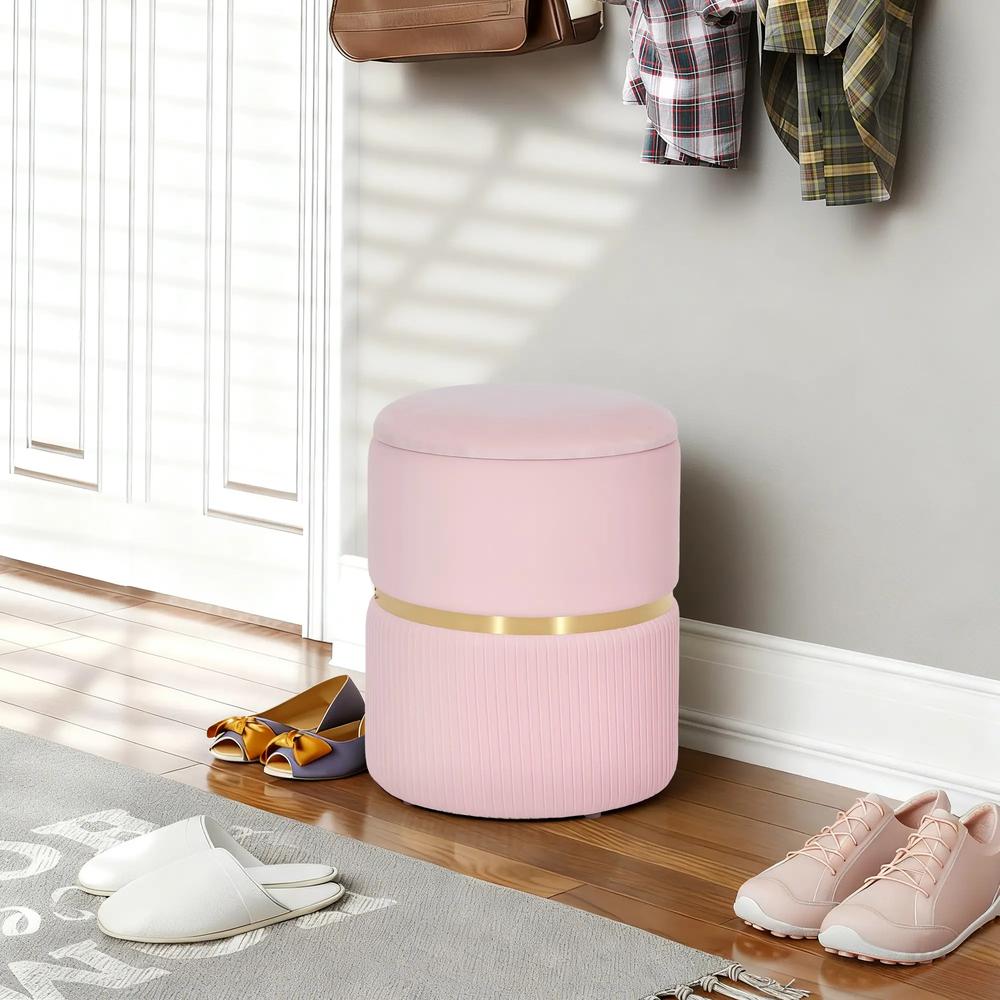 HOMCOM Velvet-Feel Storage Ottoman Additional View 68