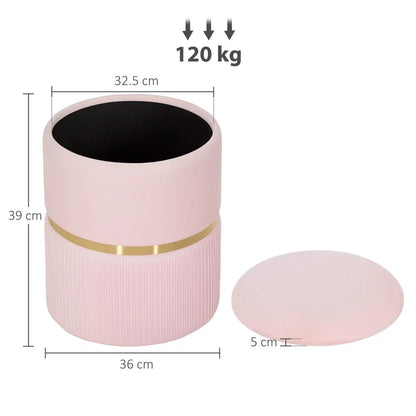 HOMCOM Velvet-Feel Storage Ottoman Additional View 69