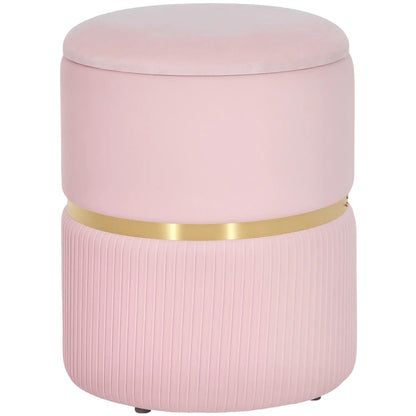 HOMCOM Velvet-Feel Storage Ottoman Additional View 77