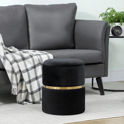 HOMCOM Velvet-Feel Storage Ottoman Additional View 9