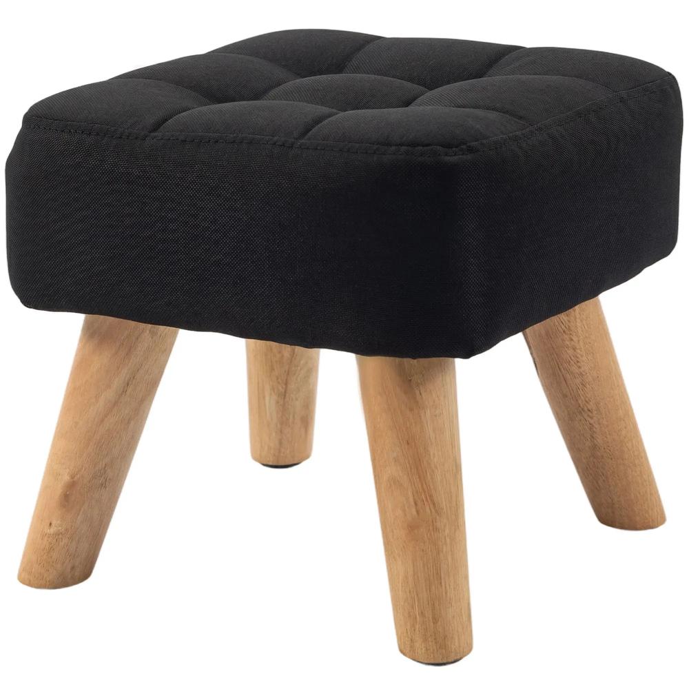 HOMCOM Linen-Look Square Padded Footstool Additional View 11