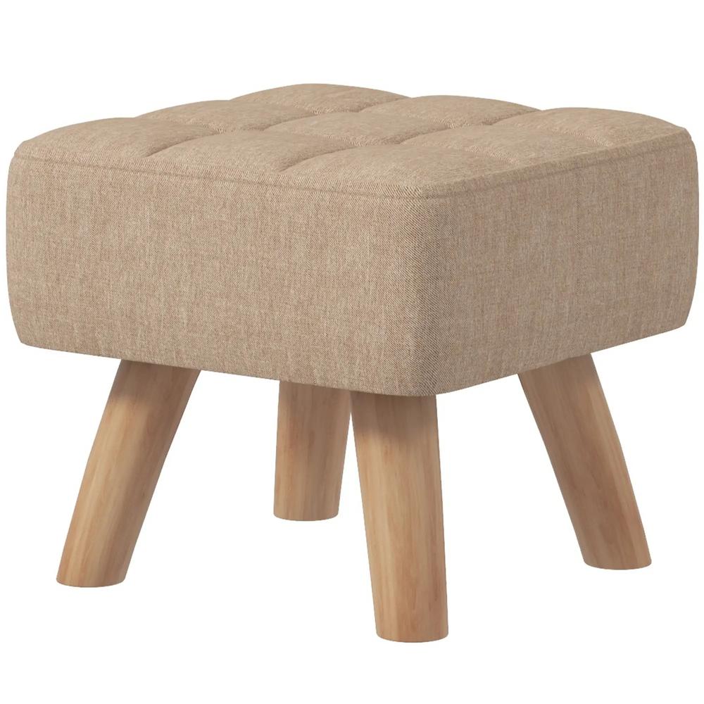 HOMCOM Linen-Look Square Padded Footstool Additional View 22