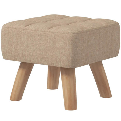HOMCOM Linen-Look Square Padded Footstool Additional View 22