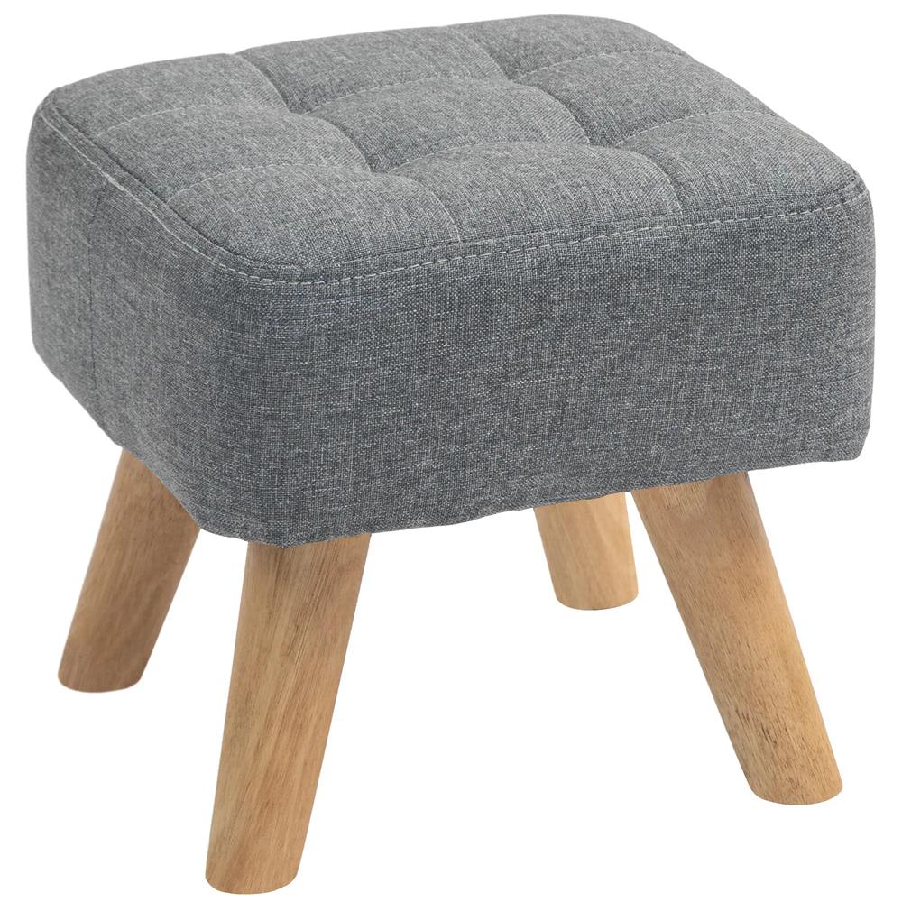 HOMCOM Linen-Look Square Padded Footstool Additional View 23