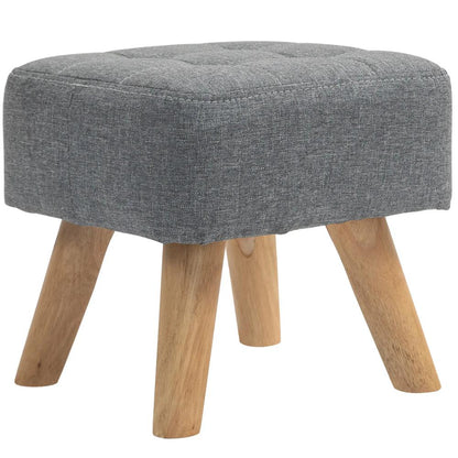 HOMCOM Linen-Look Square Padded Footstool Additional View 33
