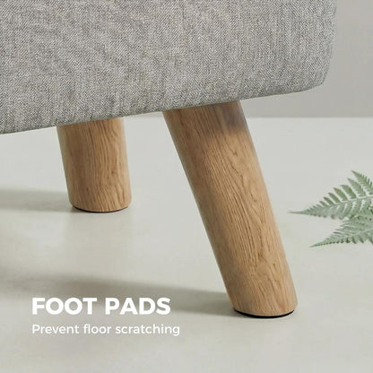 HOMCOM Linen-Look Square Padded Footstool Additional View 39