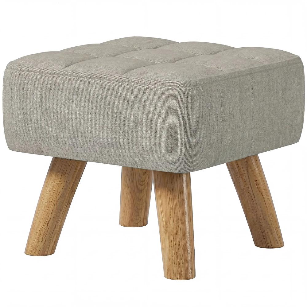 HOMCOM Linen-Look Square Padded Footstool Additional View 44