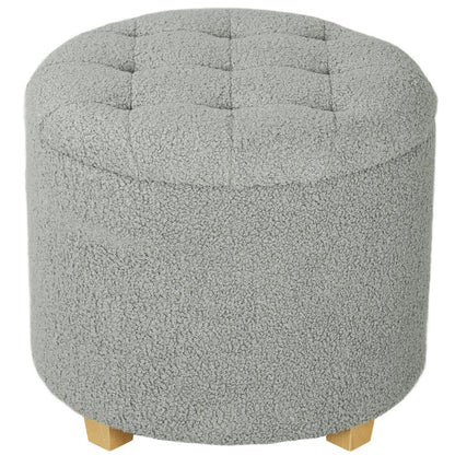 HOMCOM 40.5L Teddy Fleece Storage Ottoman Additional View 12