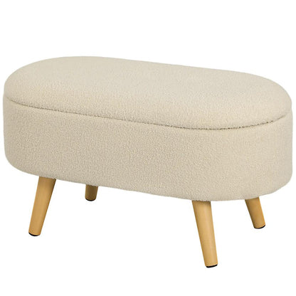HOMCOM Teddy Fleece Storage Ottoman Additional View 11