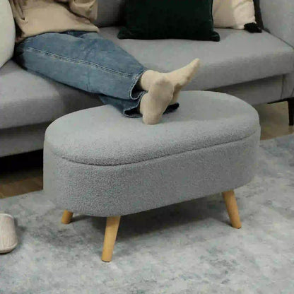 HOMCOM Teddy Fleece Storage Ottoman Additional View 18