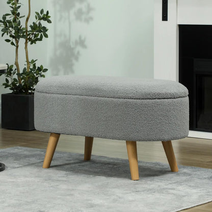 HOMCOM Teddy Fleece Storage Ottoman Additional View 21