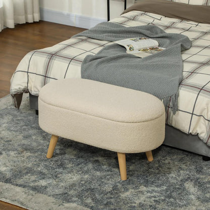 HOMCOM Teddy Fleece Storage Ottoman Additional View 10