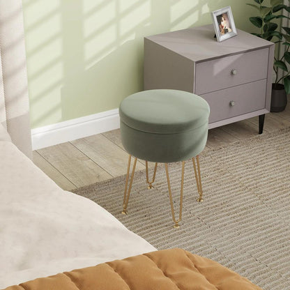 HOMCOM 5L Velvet-Feel Storage Ottoman Additional View 21