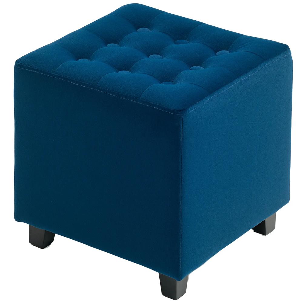 HOMCOM Velvet-Feel Square Ottoman Additional View 11