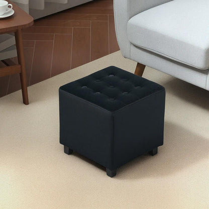 HOMCOM Velvet-Feel Square Ottoman Additional View 13
