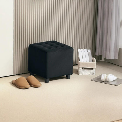 HOMCOM Velvet-Feel Square Ottoman Additional View 21