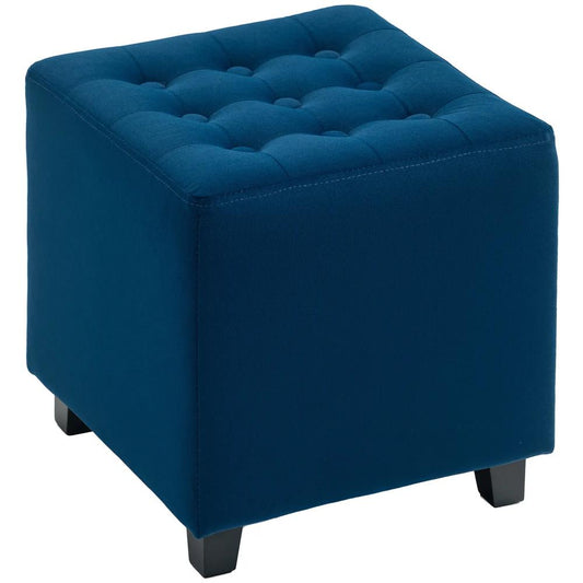 HOMCOM Velvet-Feel Square Ottoman