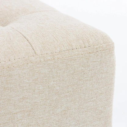 HOMCOM Small Ottoman, Square Footstool with Side Pocket, Rubber Wood Legs and Padded Seat for Living Room Additional View 27