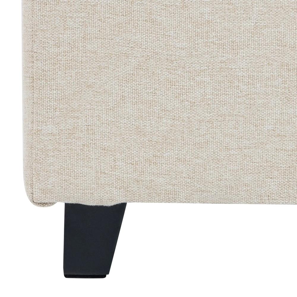 HOMCOM Small Ottoman, Square Footstool with Side Pocket, Rubber Wood Legs and Padded Seat for Living Room Additional View 28