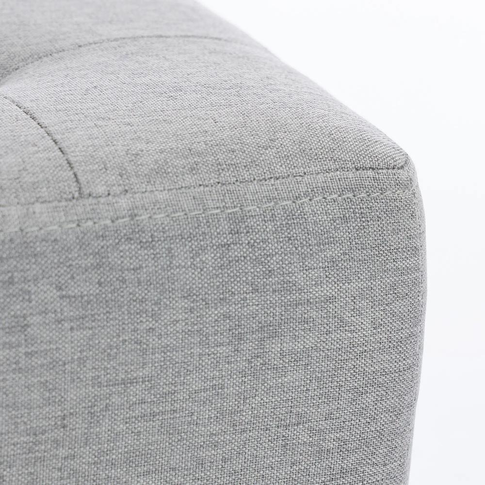 HOMCOM Square Footstool, Small Ottoman with Side Pocket, Linen Fabric Footrest Foot Stool with Rubber Wood Legs and Padded Seat for Living Room, Entryway, 35 x 35 x 35cm Additional View 23