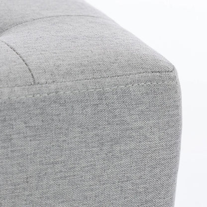 HOMCOM Square Footstool, Small Ottoman with Side Pocket, Linen Fabric Footrest Foot Stool with Rubber Wood Legs and Padded Seat for Living Room, Entryway, 35 x 35 x 35cm Additional View 23