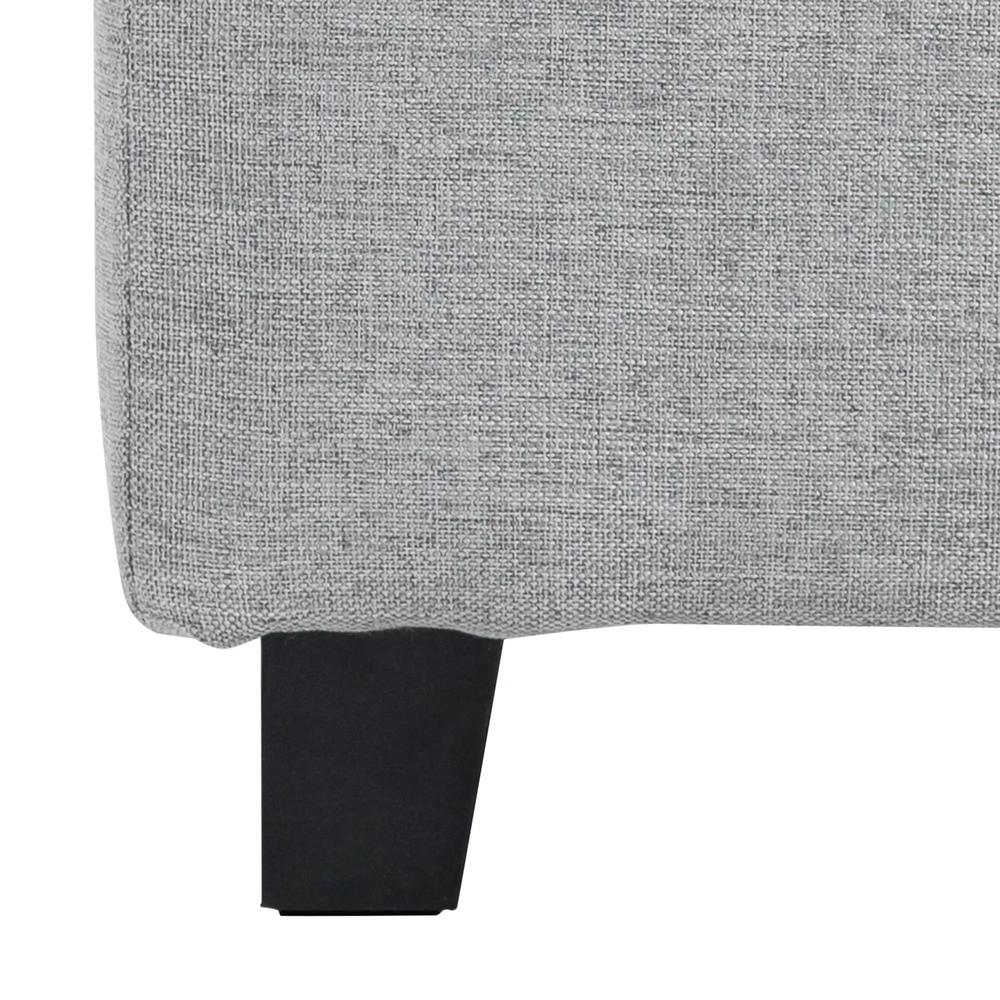 HOMCOM Square Footstool, Small Ottoman with Side Pocket, Linen Fabric Footrest Foot Stool with Rubber Wood Legs and Padded Seat for Living Room, Entryway, 35 x 35 x 35cm Additional View 24