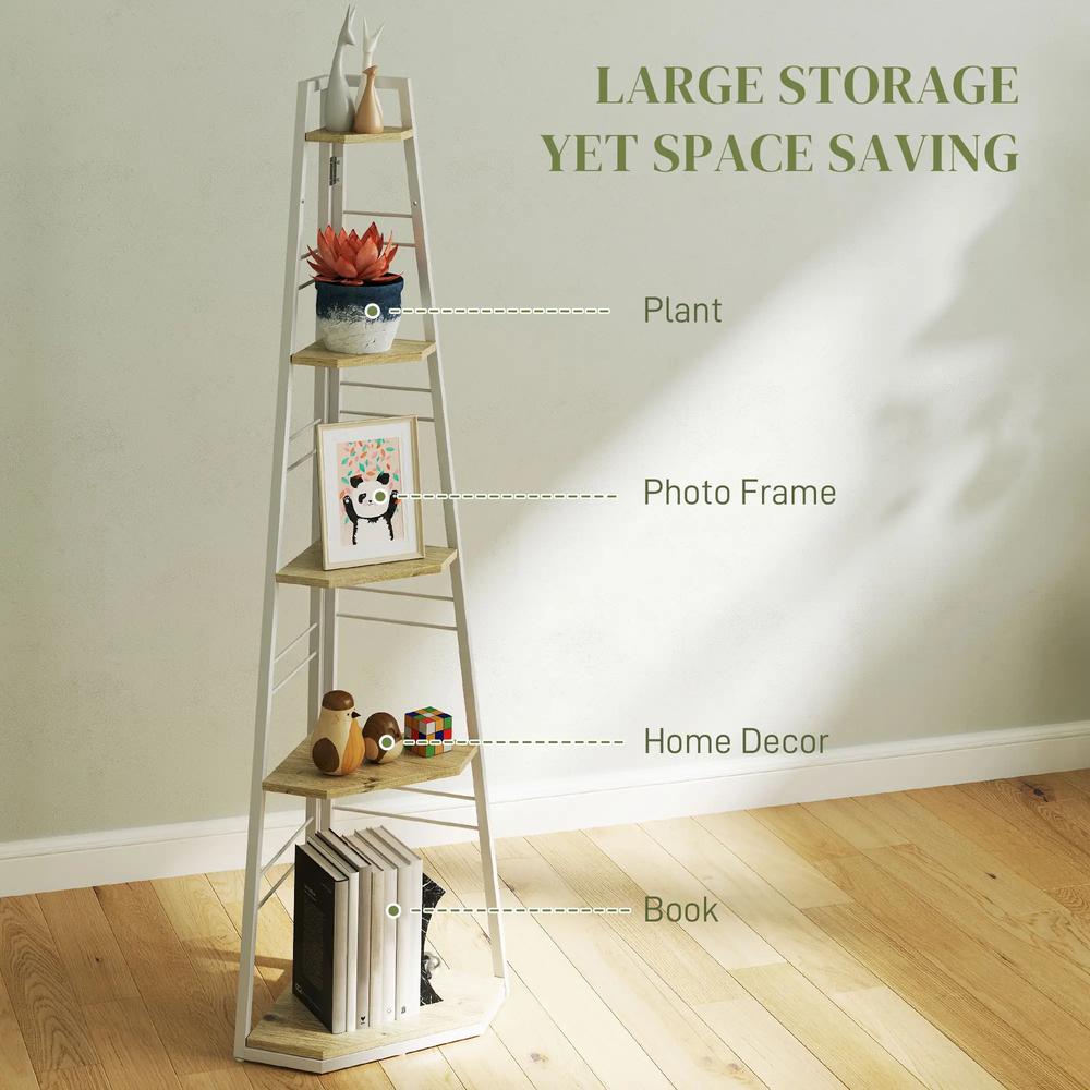 HOMCOM Five-Tier Corner Shelf Additional View 15
