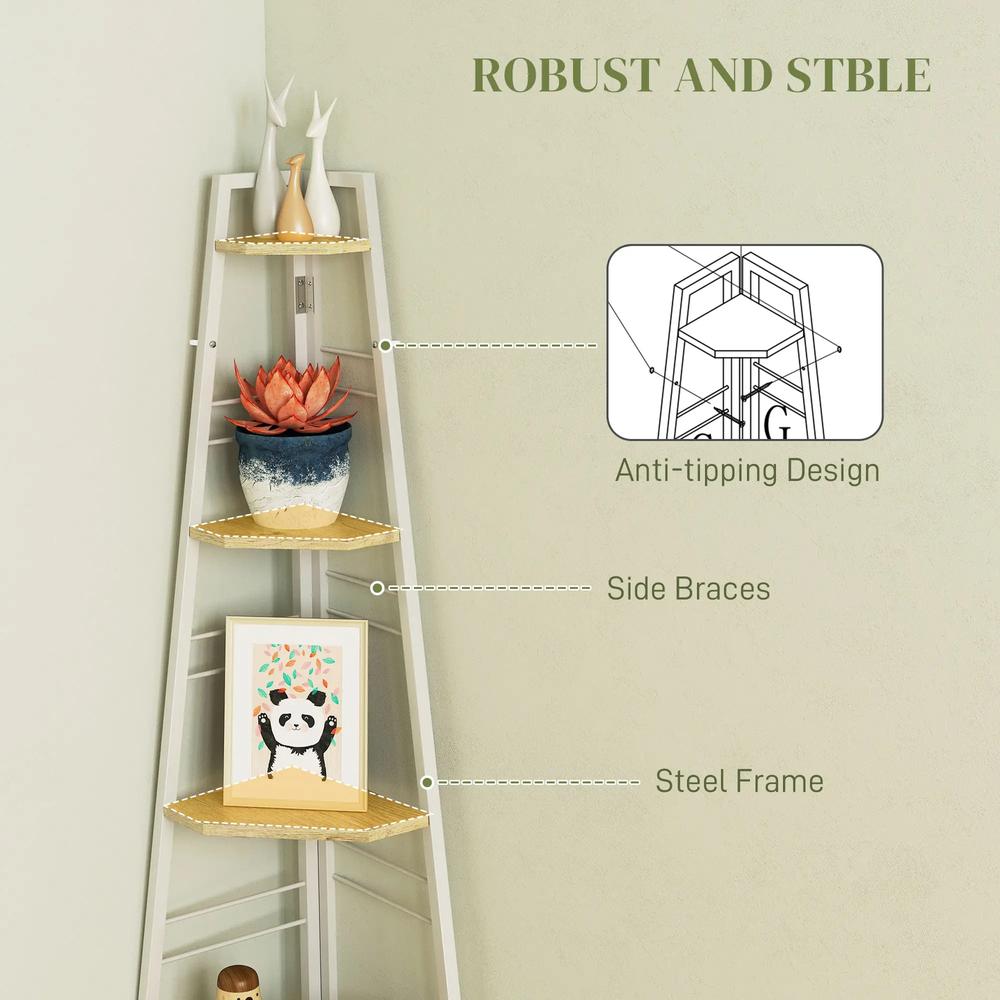 HOMCOM Five-Tier Corner Shelf Additional View 16