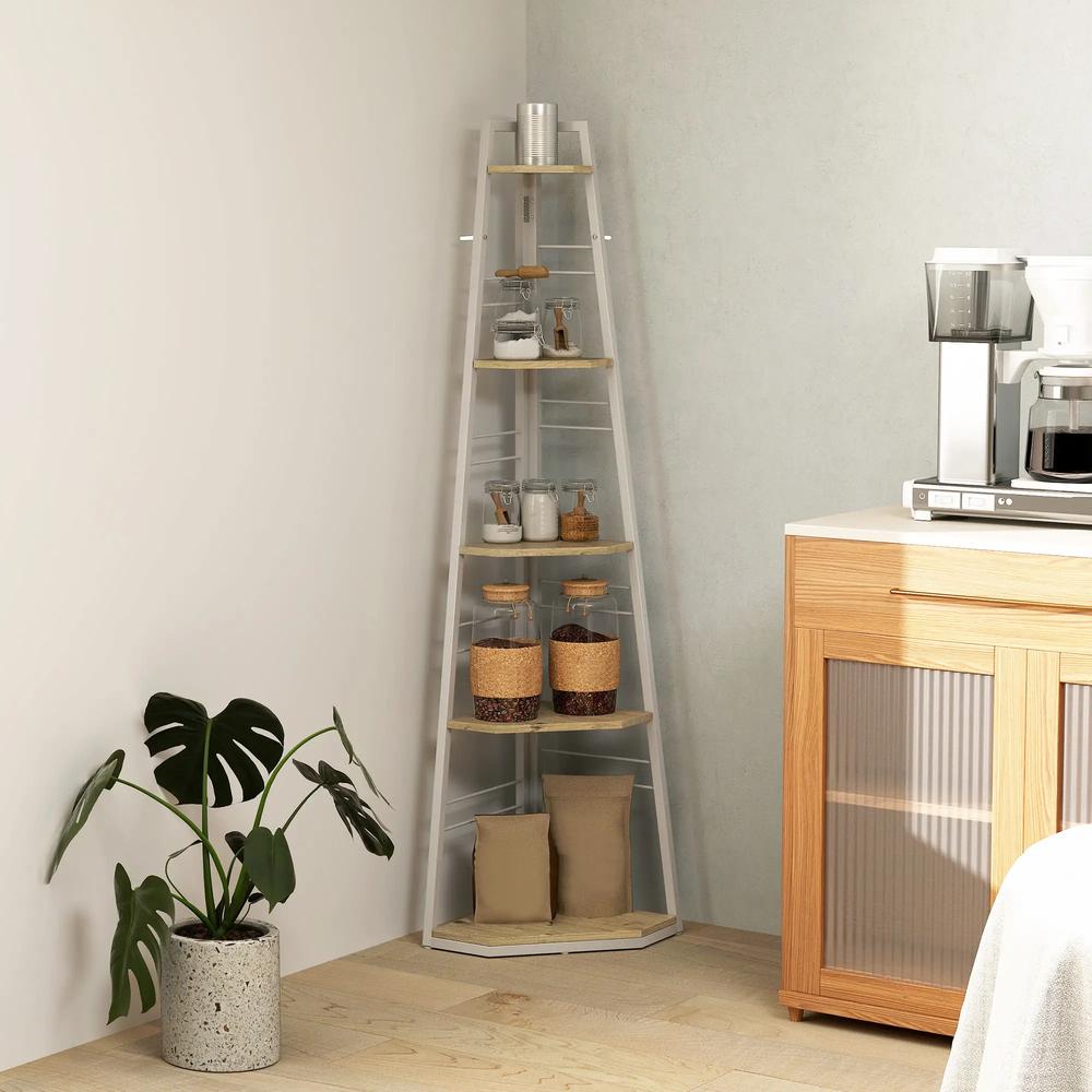 HOMCOM Five-Tier Corner Shelf Additional View 19