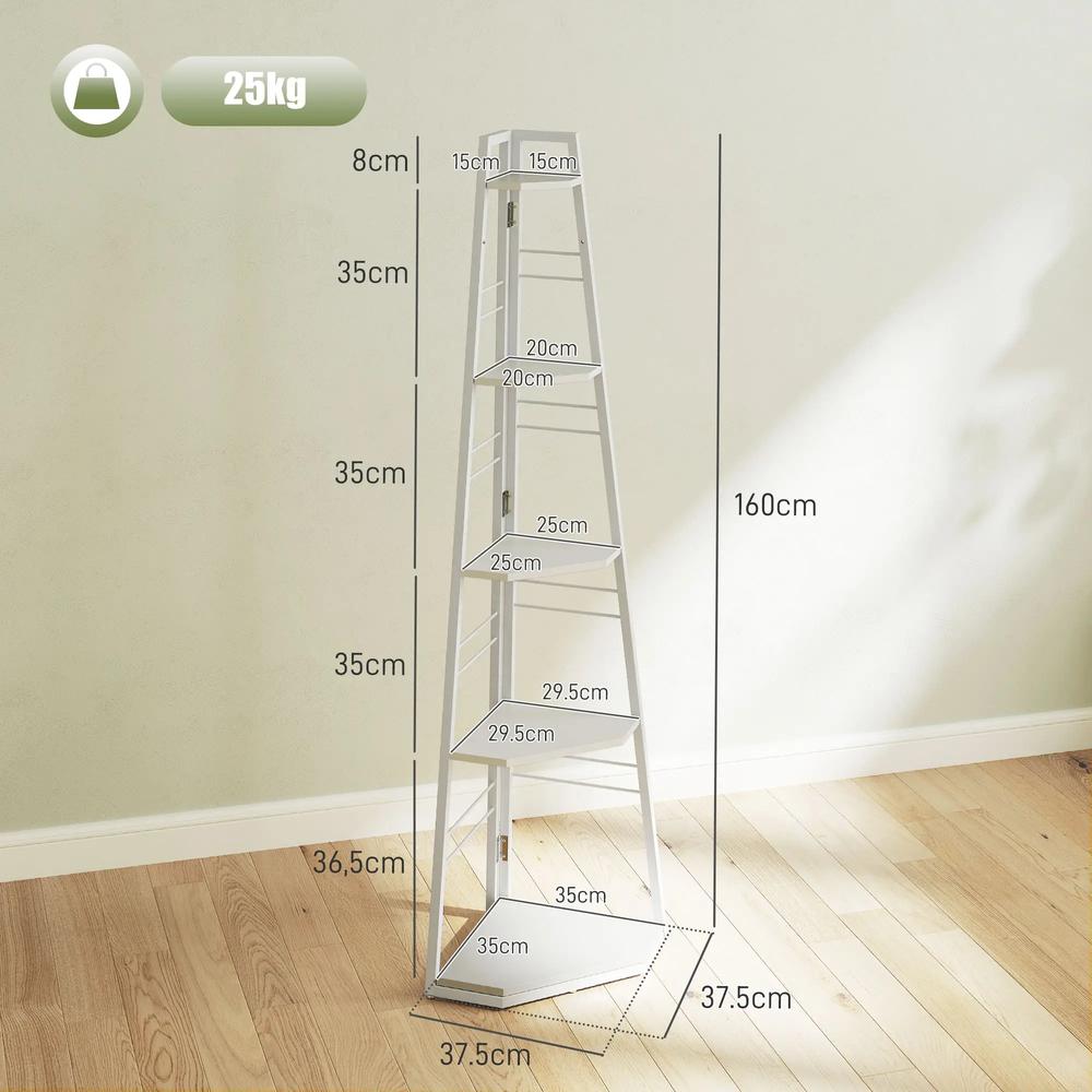 HOMCOM Five-Tier Corner Shelf Additional View 3