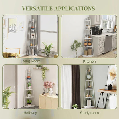 HOMCOM Five-Tier Corner Shelf Additional View 6