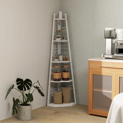 HOMCOM Five-Tier Corner Shelf Additional View 9