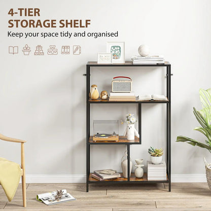 HOMCOM 4-Tier Bookshelf with Open Shelves Additional View 15