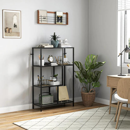 HOMCOM 4-Tier Bookshelf with Open Shelves Additional View 2